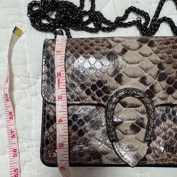 Marina Galanti Animal Print Genuine Leather Chain Bag - Picture 13 of 16